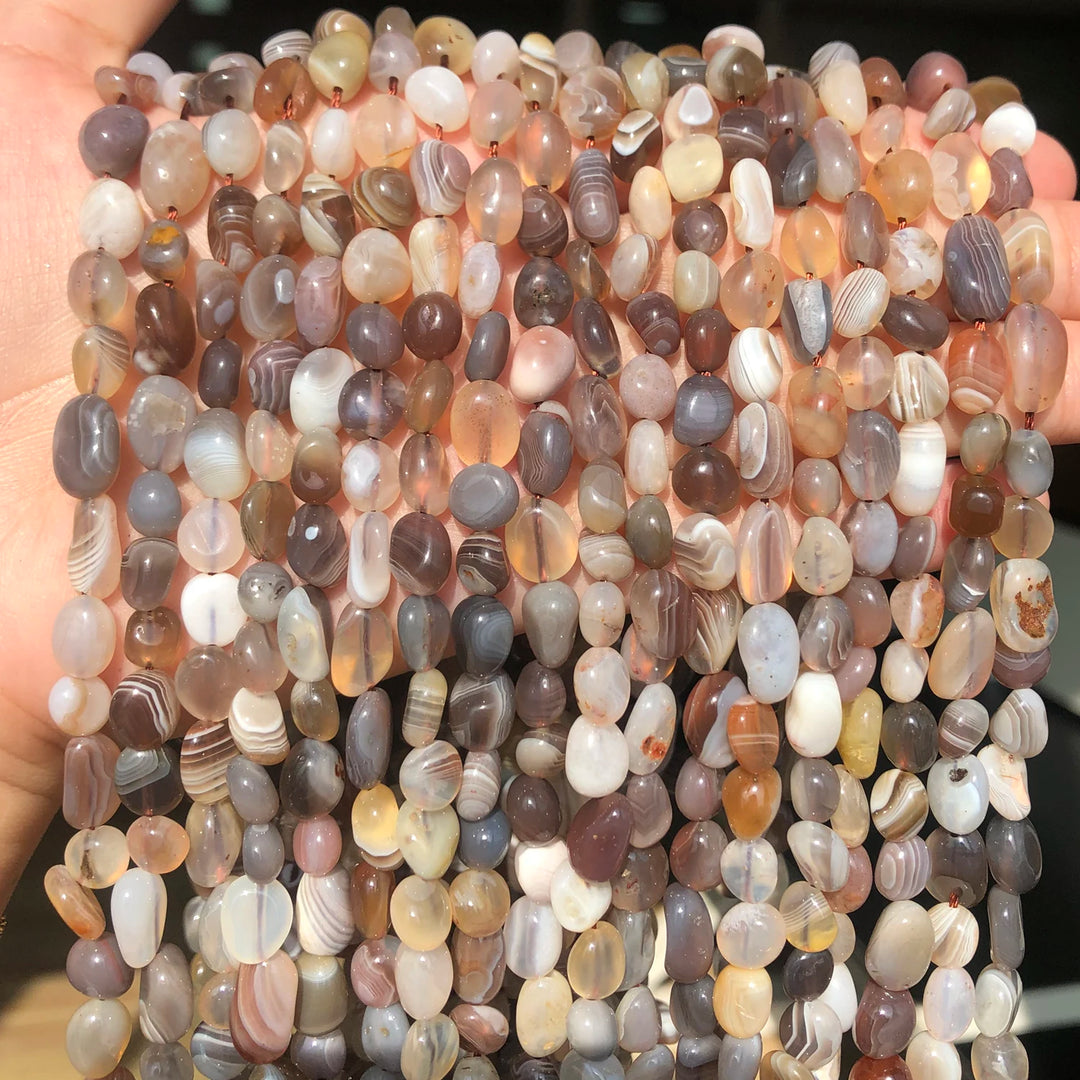 5-8mm Natural Pink Opal Moonstone Colorful Fluorite Stone Beads Irregular Spacer Beads for Jewellery Making DIY Bracelet 15‘‘