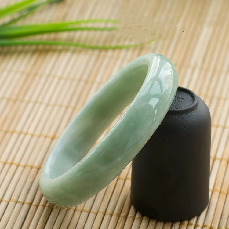 Genuine Natural Green Jade Bangle Bracelet Charm Jewellery Fashion Accessories Hand-Carved Lucky Amulet Gifts for Women Her Men