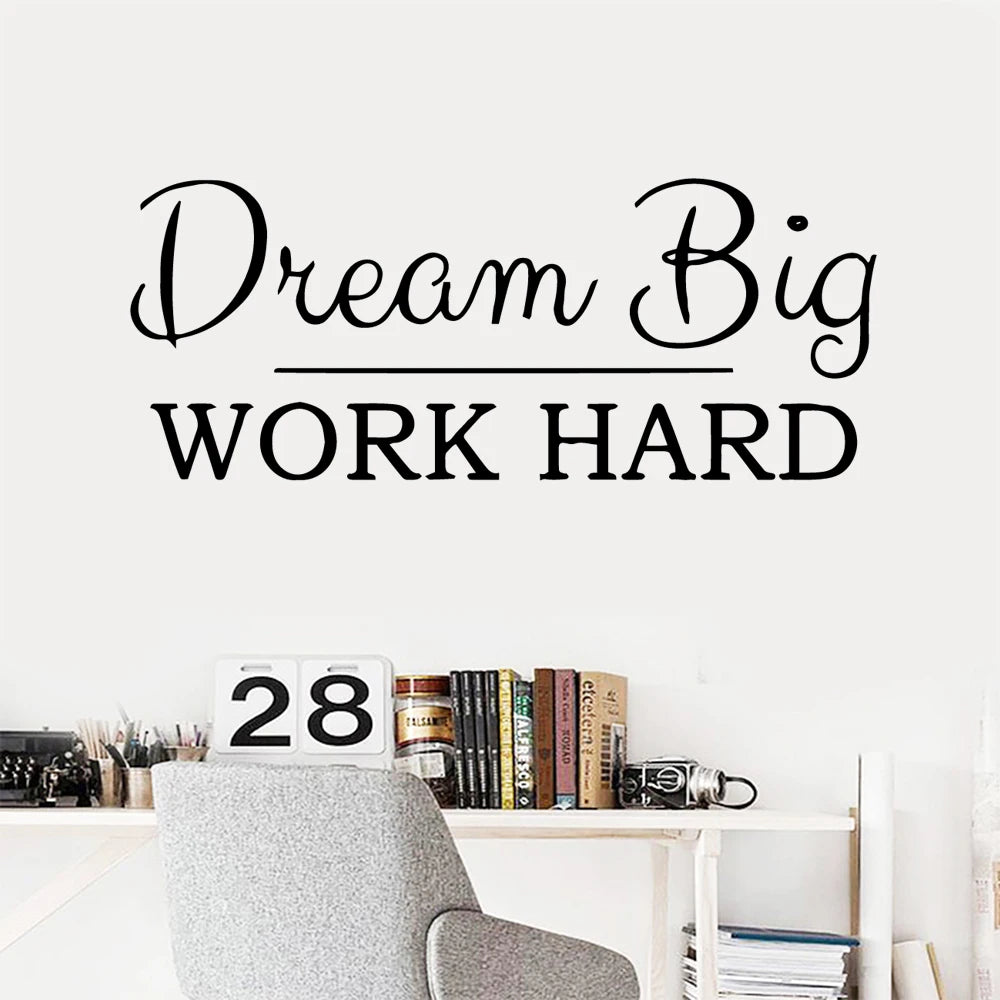 Free shipping Dream Big Work Hard Home Decoration Accessories Kids Room Nature Decor Wall Art Decal