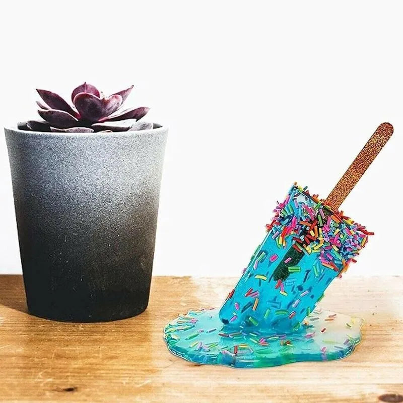 Creative Ice Melting icicle Sculpture Decoration Miniature Resin Craft Popsicles Ice Cream Accessories Home Decor