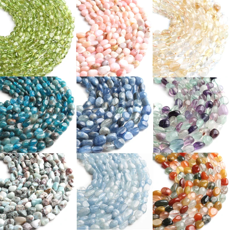 5-8mm Natural Pink Opal Moonstone Colorful Fluorite Stone Beads Irregular Spacer Beads for Jewellery Making DIY Bracelet 15‘‘