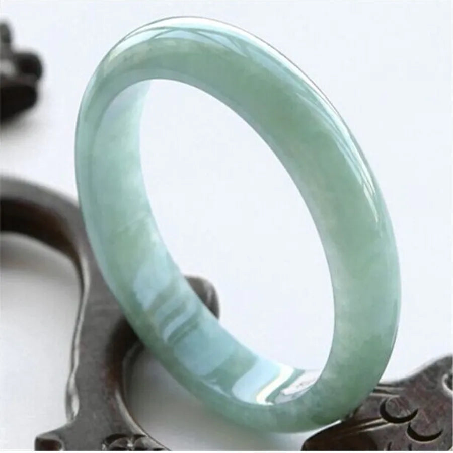 Genuine Natural Green Jade Bangle Bracelet Charm Jewellery Fashion Accessories Hand-Carved Lucky Amulet Gifts for Women Her Men