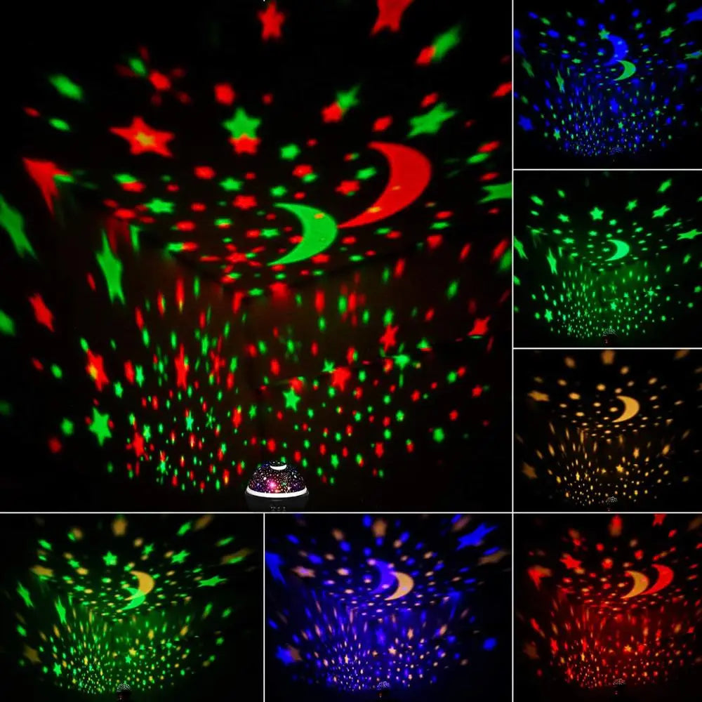 Kids Night Light 360° Rotating Starry Night Light Projector for Baby, Ocean Wave Projector for Kids Bedroom Decoration