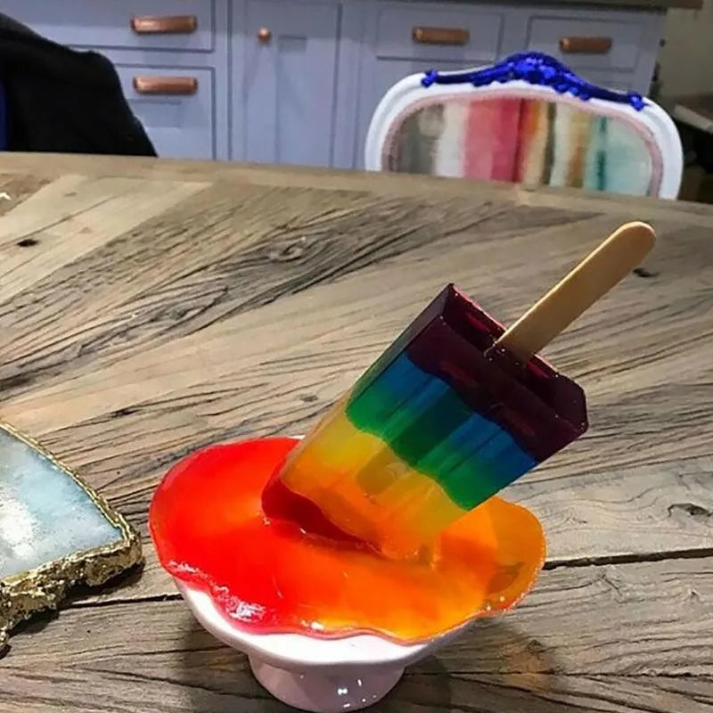 Creative Ice Melting icicle Sculpture Decoration Miniature Resin Craft Popsicles Ice Cream Accessories Home Decor