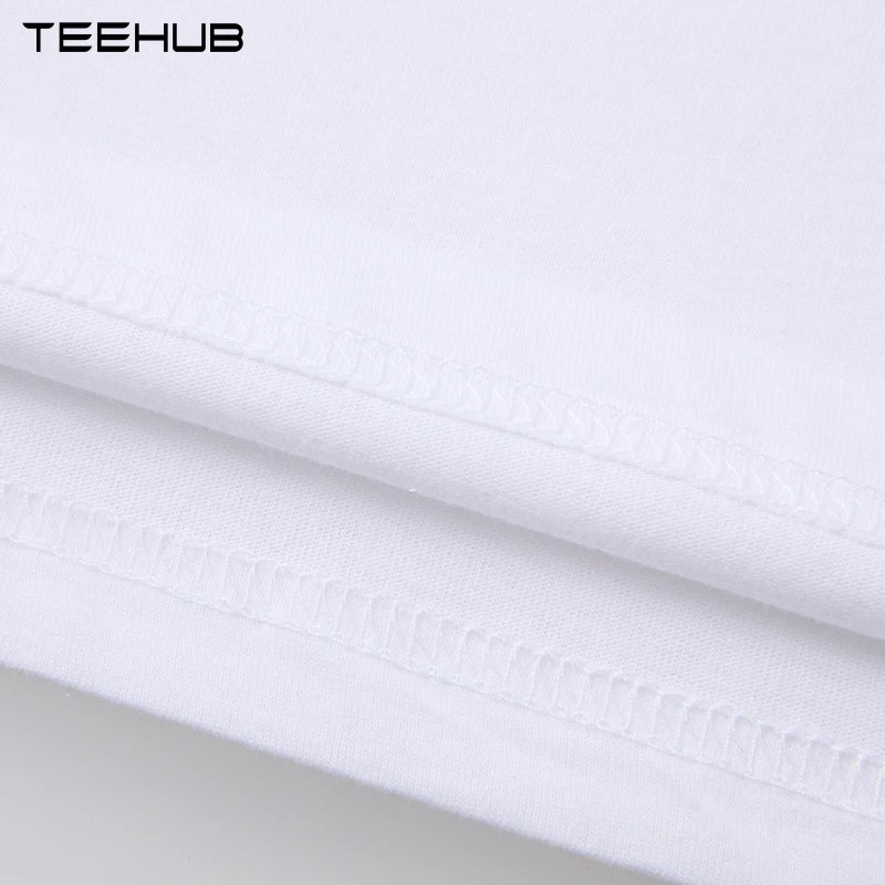 men's lastest TEEHUB  fashion short sleeve king of lion printed t-shirt funny tee shirts Hipster O-neck cool tops