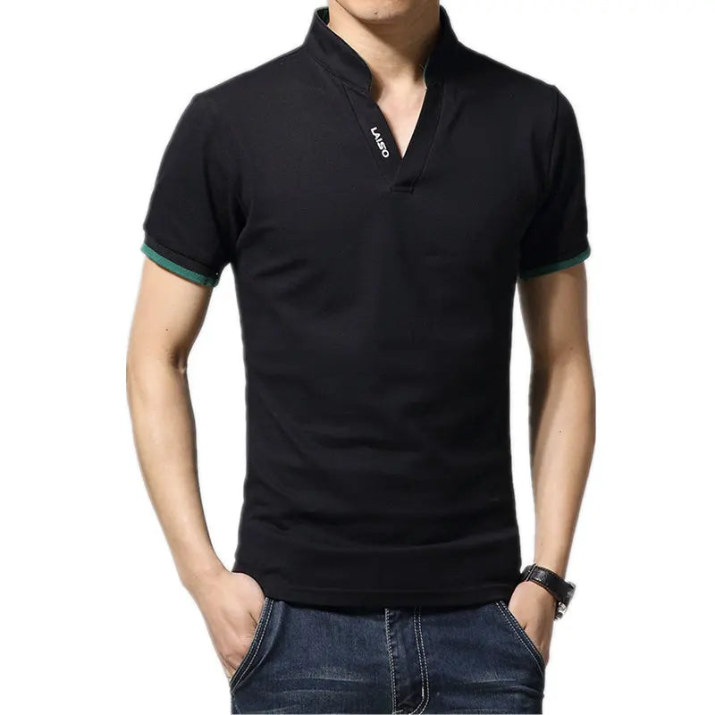 M-5XL 2023 New Arrival Cotton Men Polo Shirt Tops Fashion Brand Plus Size Short Sleeve Black White Polo Shirt Homme Camisa