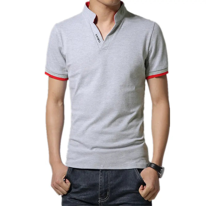 M-5XL 2023 New Arrival Cotton Men Polo Shirt Tops Fashion Brand Plus Size Short Sleeve Black White Polo Shirt Homme Camisa