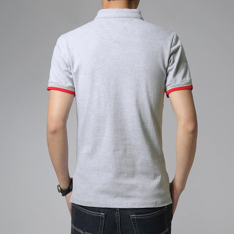 M-5XL 2023 New Arrival Cotton Men Polo Shirt Tops Fashion Brand Plus Size Short Sleeve Black White Polo Shirt Homme Camisa