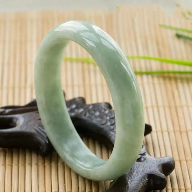 Genuine Natural Green Jade Bangle Bracelet Charm Jewellery Fashion Accessories Hand-Carved Lucky Amulet Gifts for Women Her Men