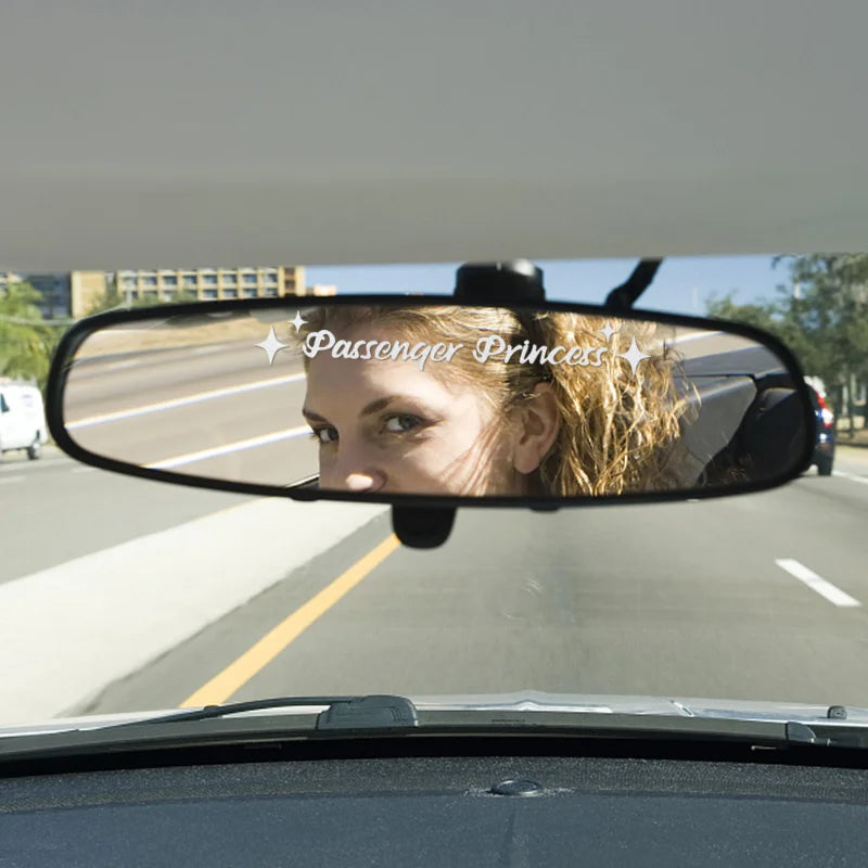 Passenger Princess Star Car Mirror Stickers Decoration Rear View Mirror Auto Vehicle Vinyl Decal Sticker Interior Accessories