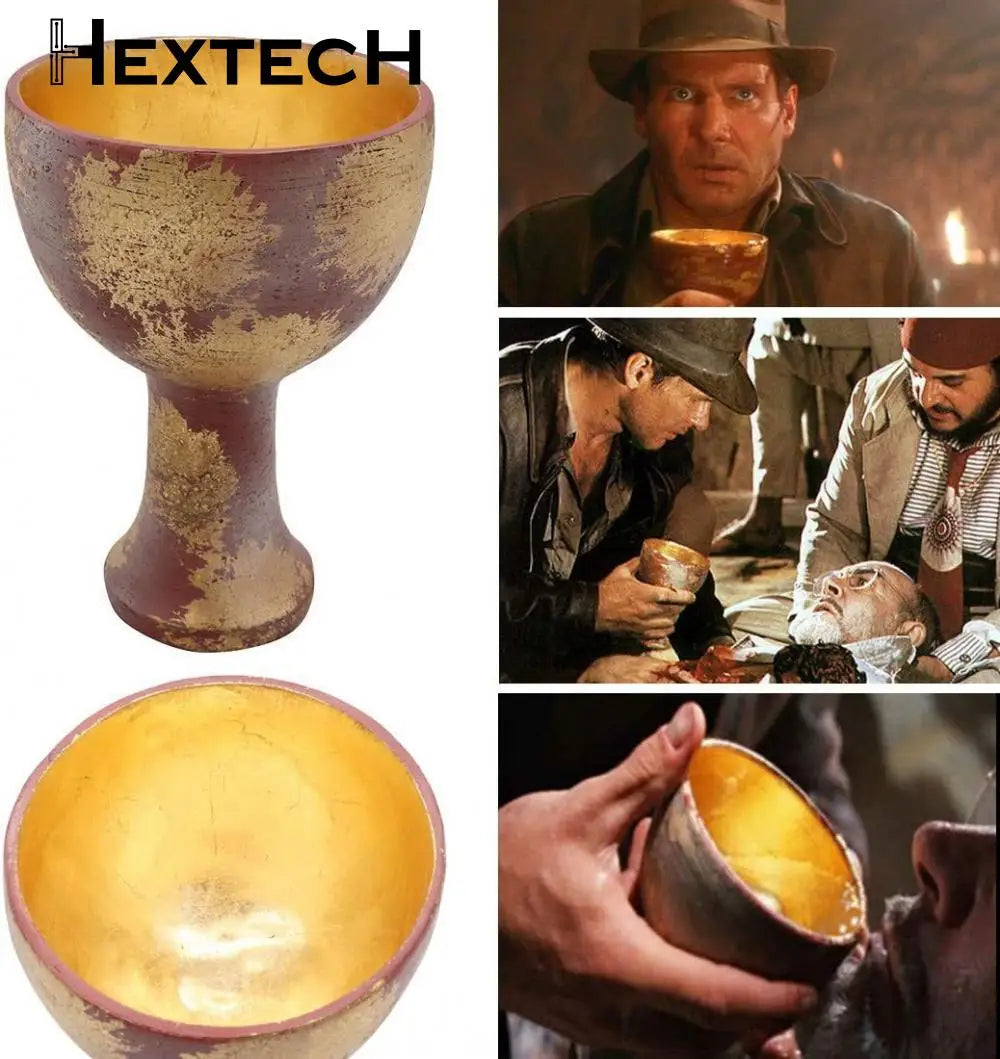Indiana Jones Holy Grail Cup Resin Crafts Halloween Props Decorations for Indiana Jones Fans Resin Home Decoration Accessories