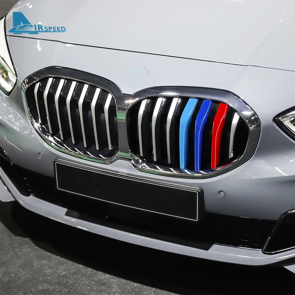 AIRSPEED For BMW 1 Series F40 2020 2021 2022 2023 Car Front Grill Stripes Cover Grid Stripes Clips Trim Motorsport Accessories