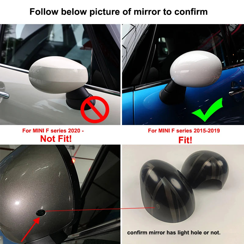 For MINI Cooper One S JCW F54 F55 F56 F57 F60 2015-2019 Union Jack Car Shell Outside Rear View Mirror Covers Accessories