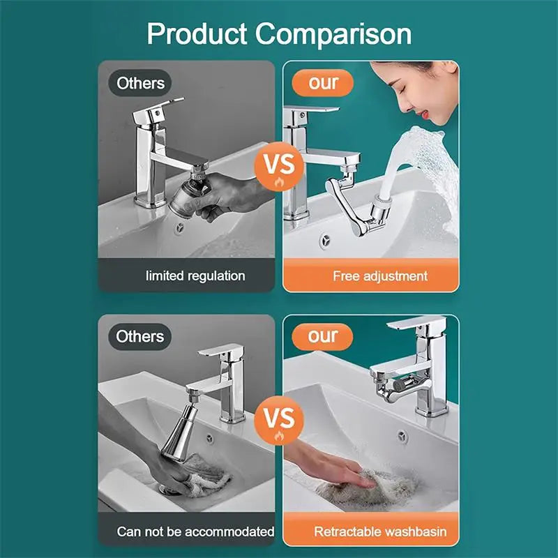 1080 ° Swivel Faucet Aerator Mixer Tap Extender Adapter Attachment Water Nozzle Adjustable Kitchen Sink For Home Accessories