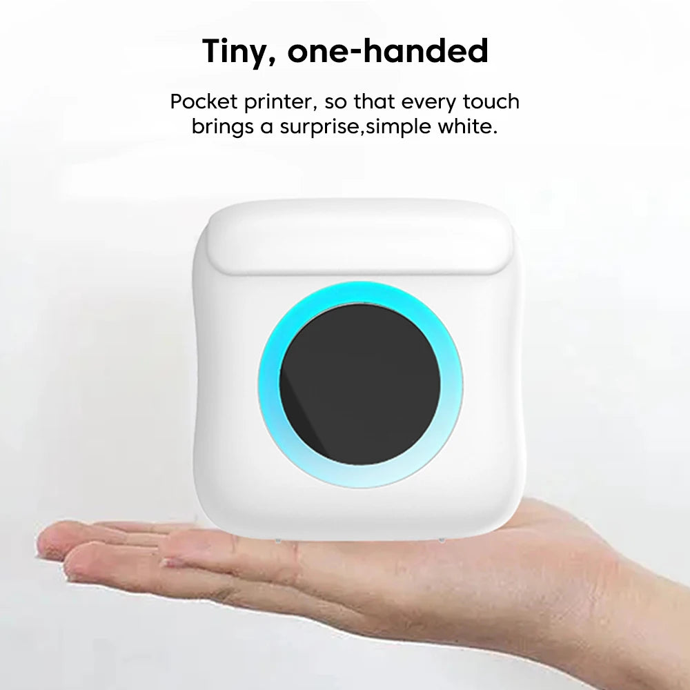 Mini Portable Printer Thermal Label Printer Self-adhesive Sticker Color Paper Wireless Bluetooth Print For Phones Photo Printing