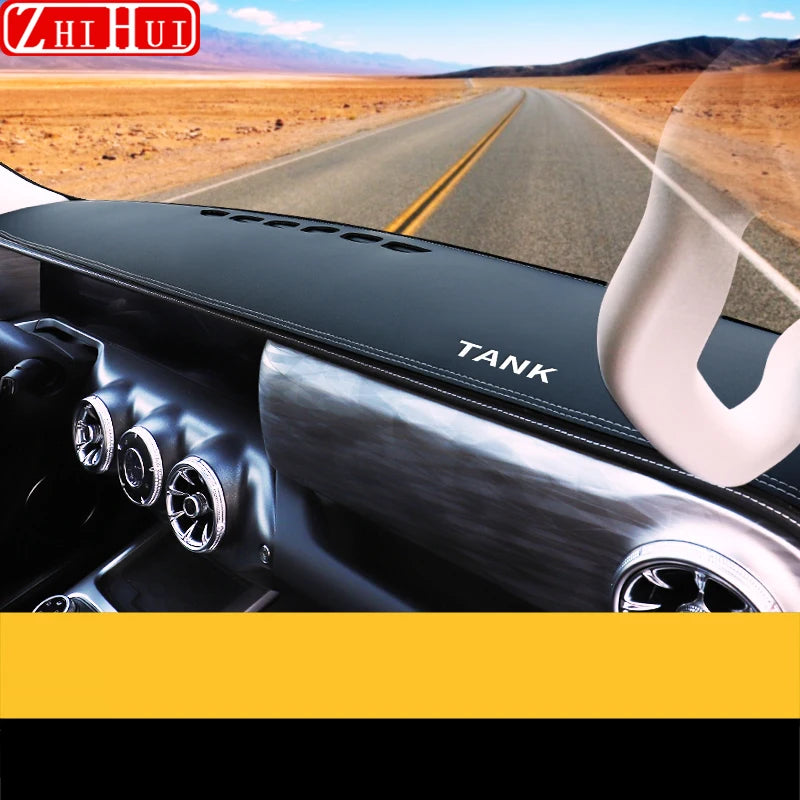 For Great Wall TANK 300 2021-2023 Car Styling Dash Mat Dashmat Dashboard Cover Sun Shade Dash Board Cover Carpet Accessories