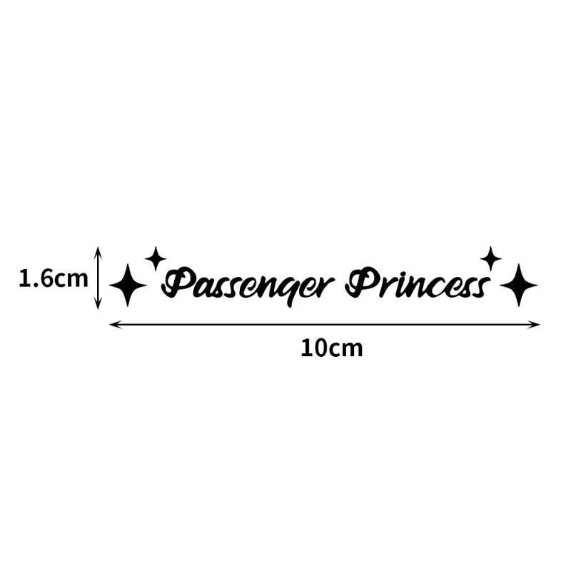 Passenger Princess Star Car Mirror Stickers Decoration Rear View Mirror Auto Vehicle Vinyl Decal Sticker Interior Accessories
