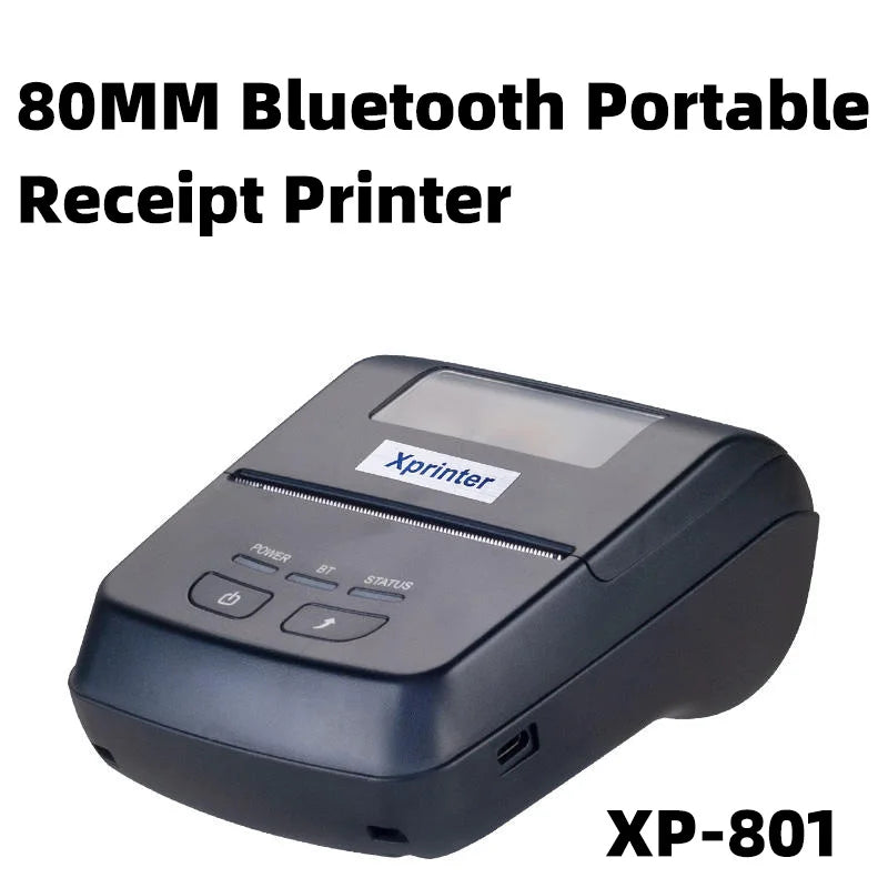 Mini Portable handheld POS thermal Bluetooth bill XP-801 80mm printer for Android iOS Windows system
