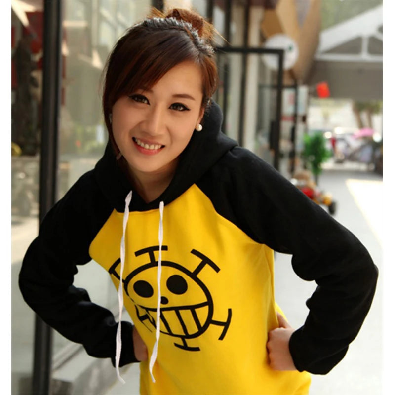 Anime  Trafalgar Law Hoodie Jacket Cosplay Costume Hooded Sweatshirt Long Sleeve Cotton T Shirt Men XXXL Free Shipping