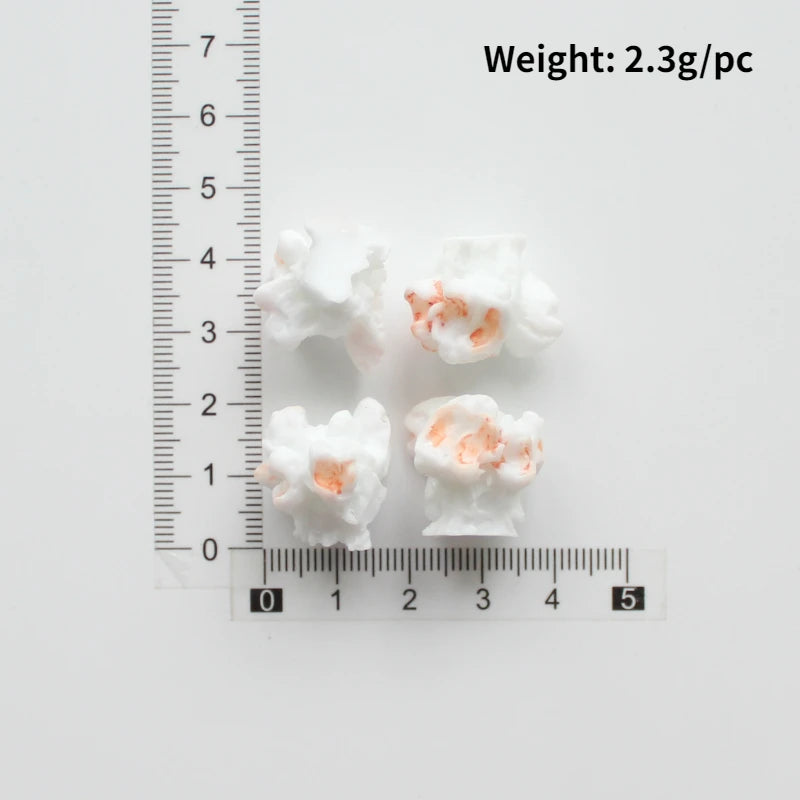 10/ 20 PCs Simulated Popcorn Mini Resin Food Toy Miniature DIY Craft Ornament Scrapbook Decoration Home Embellishment Accessorie