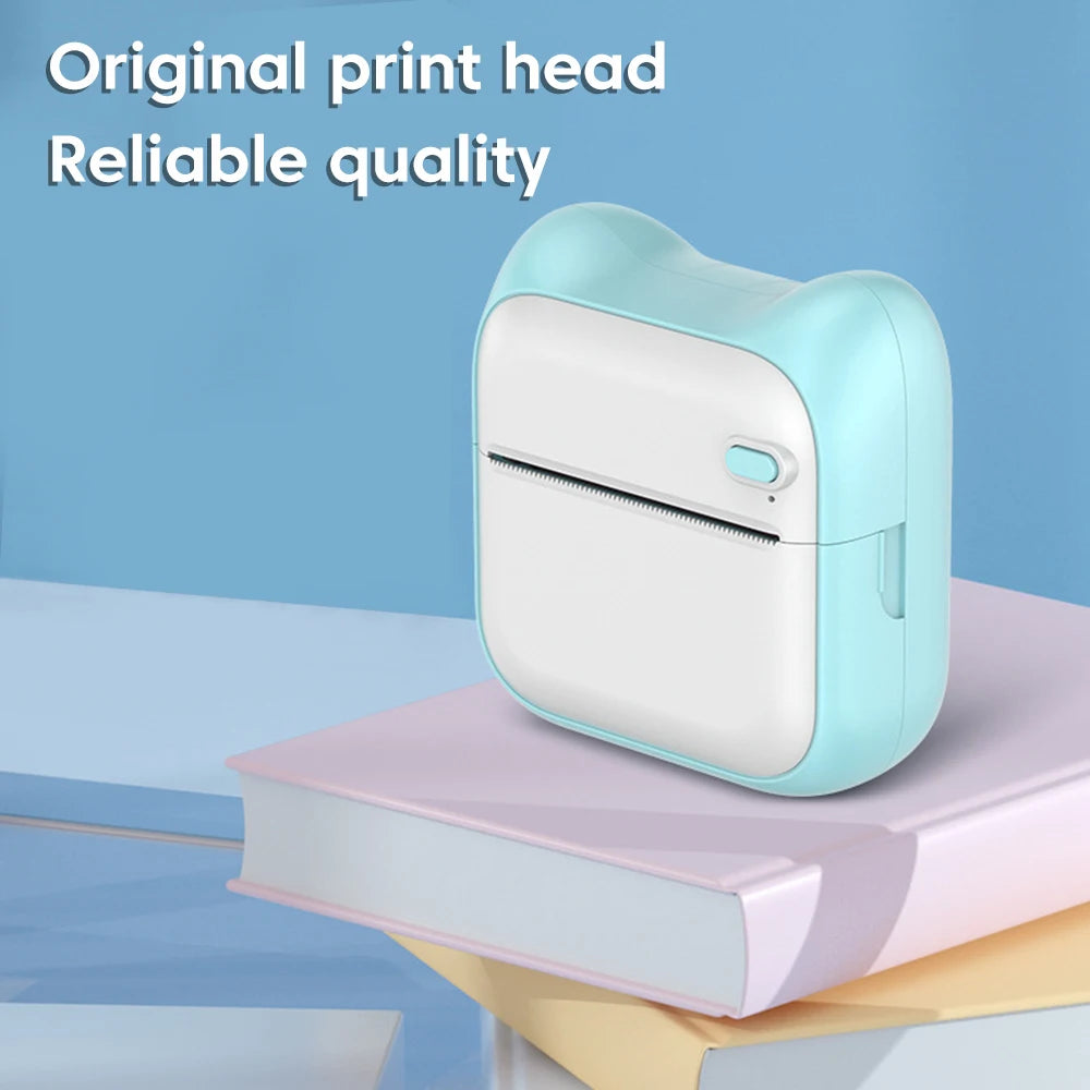 Mini Portable Printer Label Color Thermal Sticker Print Adhesive Paper Wireless Bluetooth Inkless Printing For Phone Photo Print