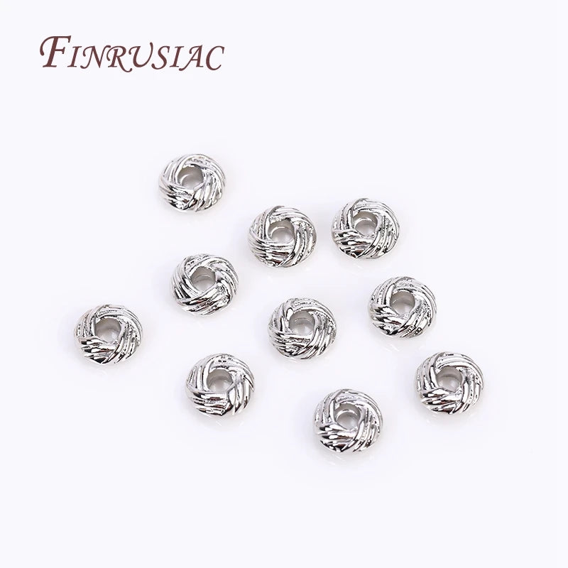 Jewelry Making Beads Accessories 14k/18k/Rhodium Plated Metal Separator Beads For DIY Make Beading Jewellery Findings Wholesale