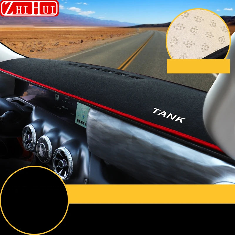For Great Wall TANK 300 2021-2023 Car Styling Dash Mat Dashmat Dashboard Cover Sun Shade Dash Board Cover Carpet Accessories