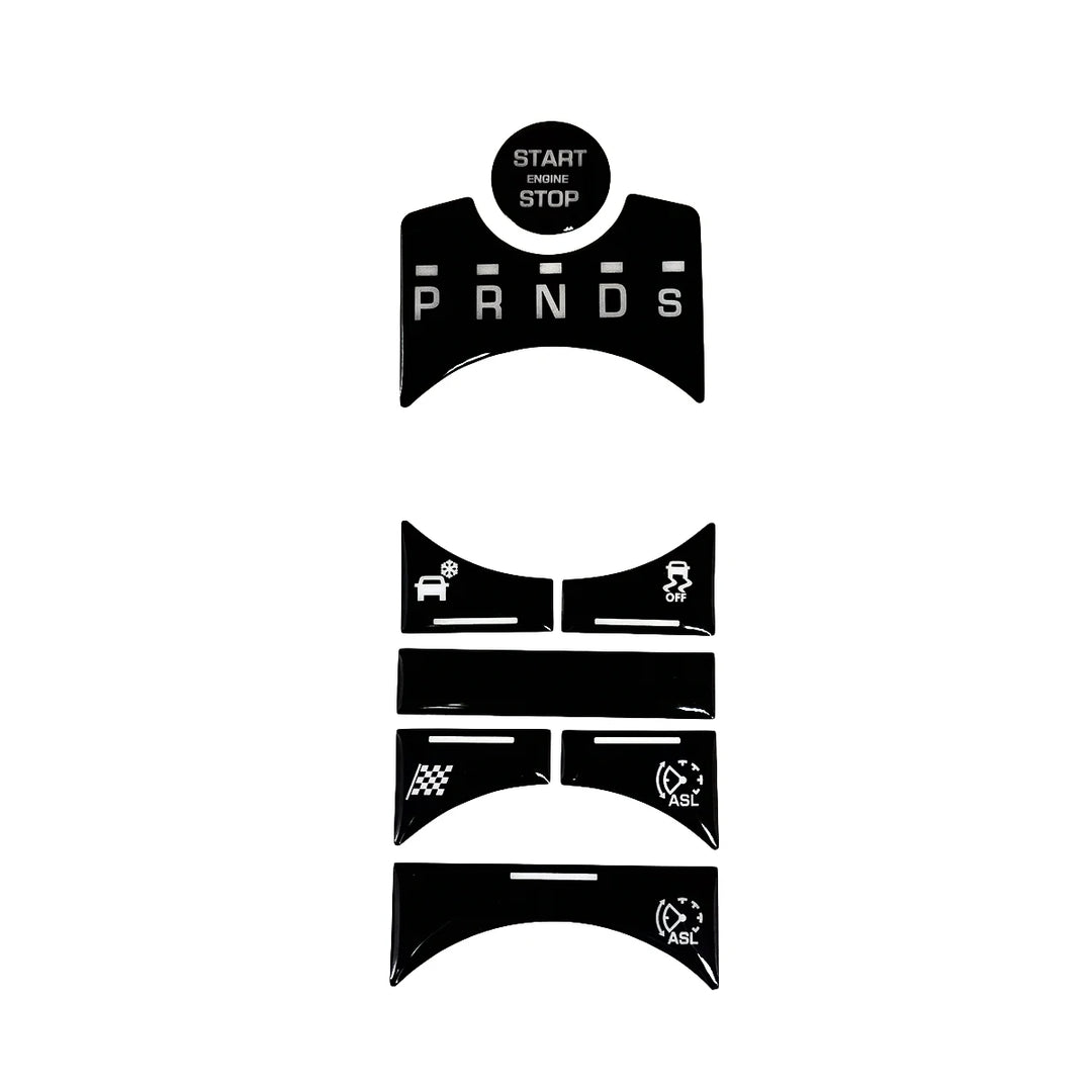 For Jaguar XF Button Stickers Black Covers For Jaguar X250 Car Accessories Interior AC Switch Repair Decals For Steering Wheel