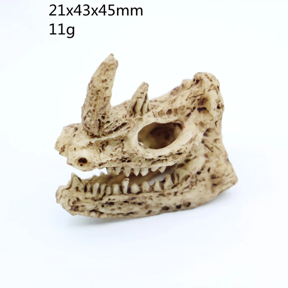Gothic Punk Mini Animals Skull Model Wall Decor for Miniature Dollhouse DIY Handmade Furniture Desk Home Decor Dolls Accessories