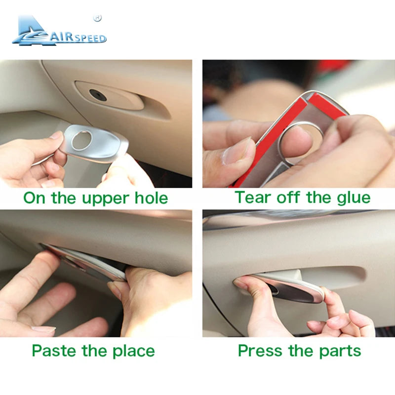 for Volvo V40 Console Air conditioning Outlet Decorative Cover Trim Stainless Steel Interior Accessories