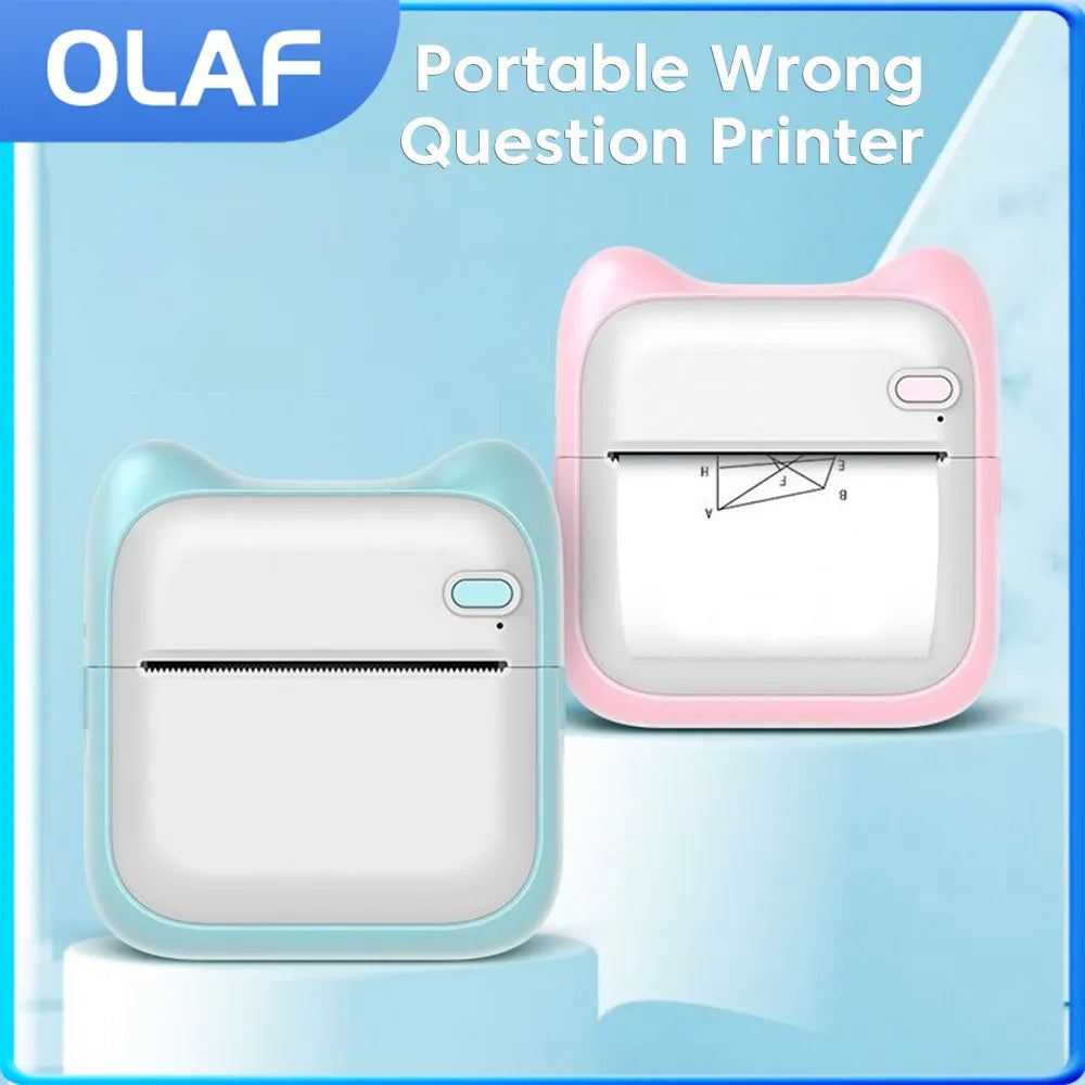 Mini Portable Printer Label Color Thermal Sticker Print Adhesive Paper Wireless Bluetooth Inkless Printing For Phone Photo Print