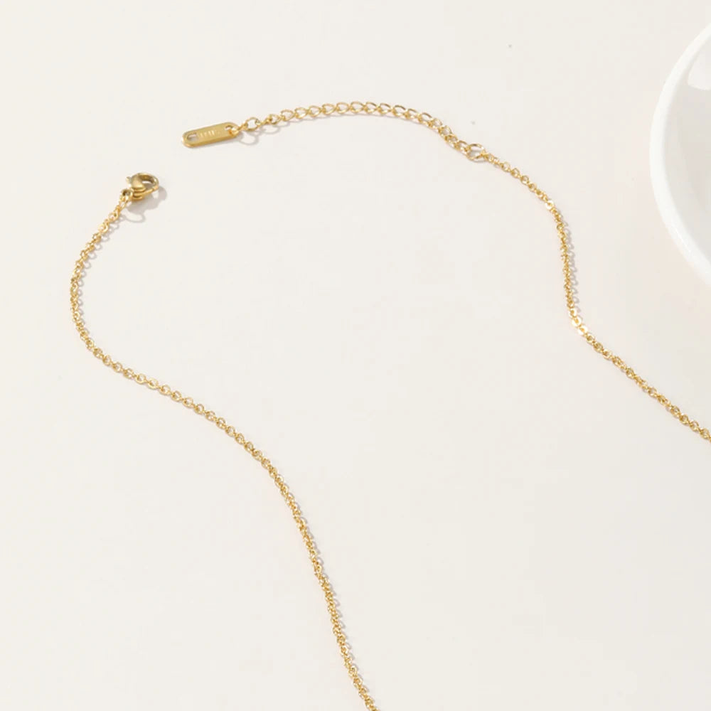 YACHAN Stainless Steel Chains Splice Charm Necklace for Women 18K Gold Plated Chains Charms Necklaces Trendy Jewellery Gift