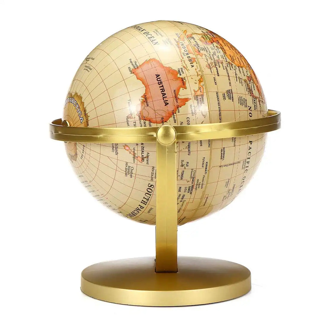 Retro World Globe Decoration Terrestrial Globe World Map Globe Modern Home Decor Geography Education Office Desk Accessories