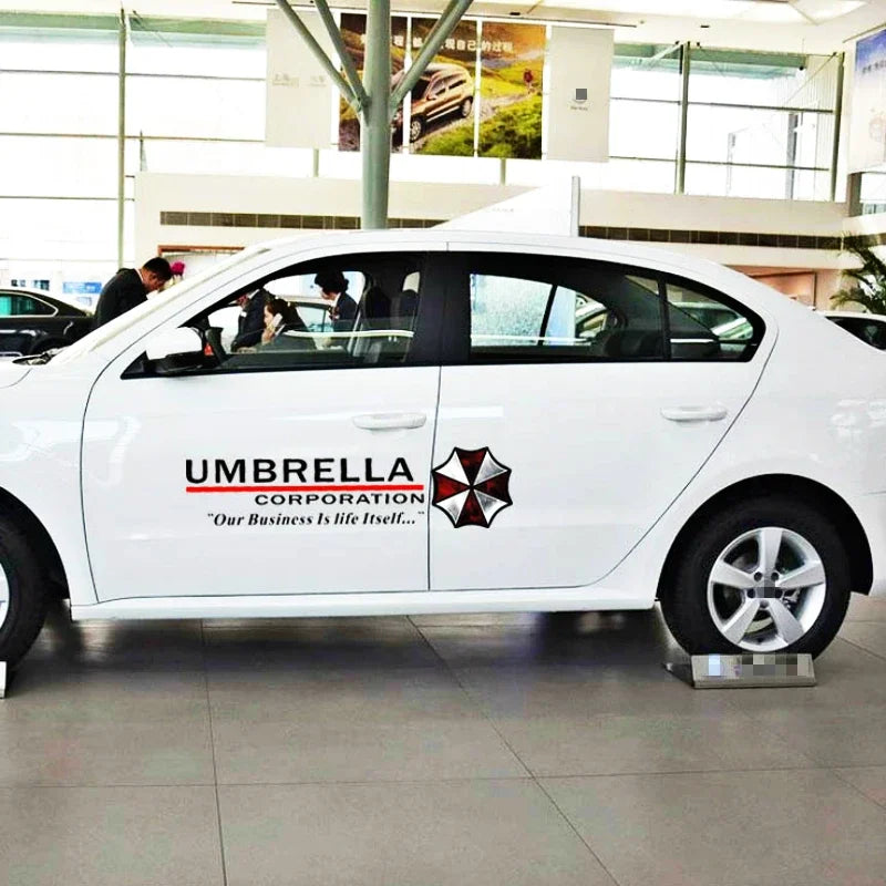 Umbrella Corporation Car Side Door Sticker Decal Funny Accessories for Volkswagen Polo Golf Audi A3 Focus 2