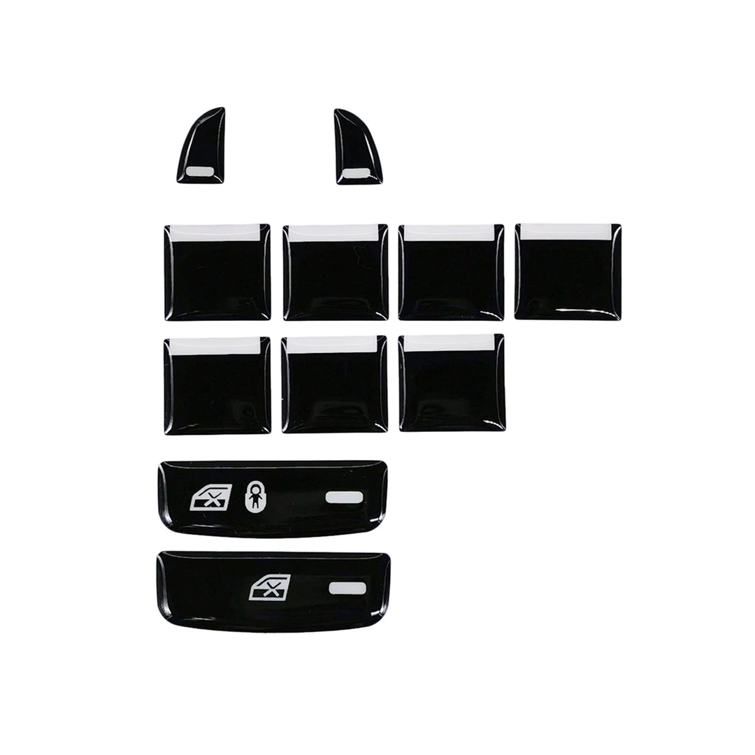 For Jaguar XF Button Stickers Black Covers For Jaguar X250 Car Accessories Interior AC Switch Repair Decals For Steering Wheel
