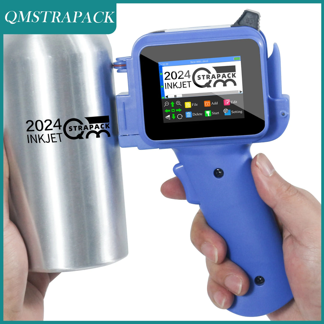 12.7mm Mini Handheld Inkjet Printer with Fast-Drying Ink for Text QR Barcode Batch Number Logo Date Label Portable Coder