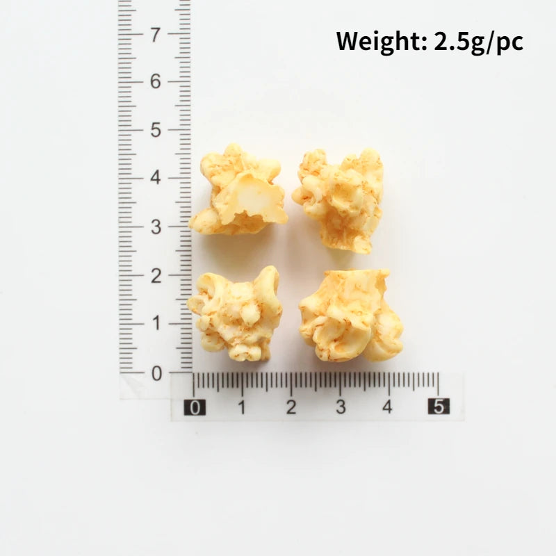 10/ 20 PCs Simulated Popcorn Mini Resin Food Toy Miniature DIY Craft Ornament Scrapbook Decoration Home Embellishment Accessorie