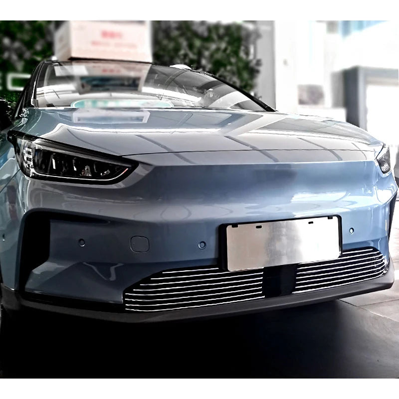 1 Set Car Styling Front Grille Trim Garnish Cover Stickers For Geely Geometry C 2021 2022 Aluminum Alloy Car Accessories
