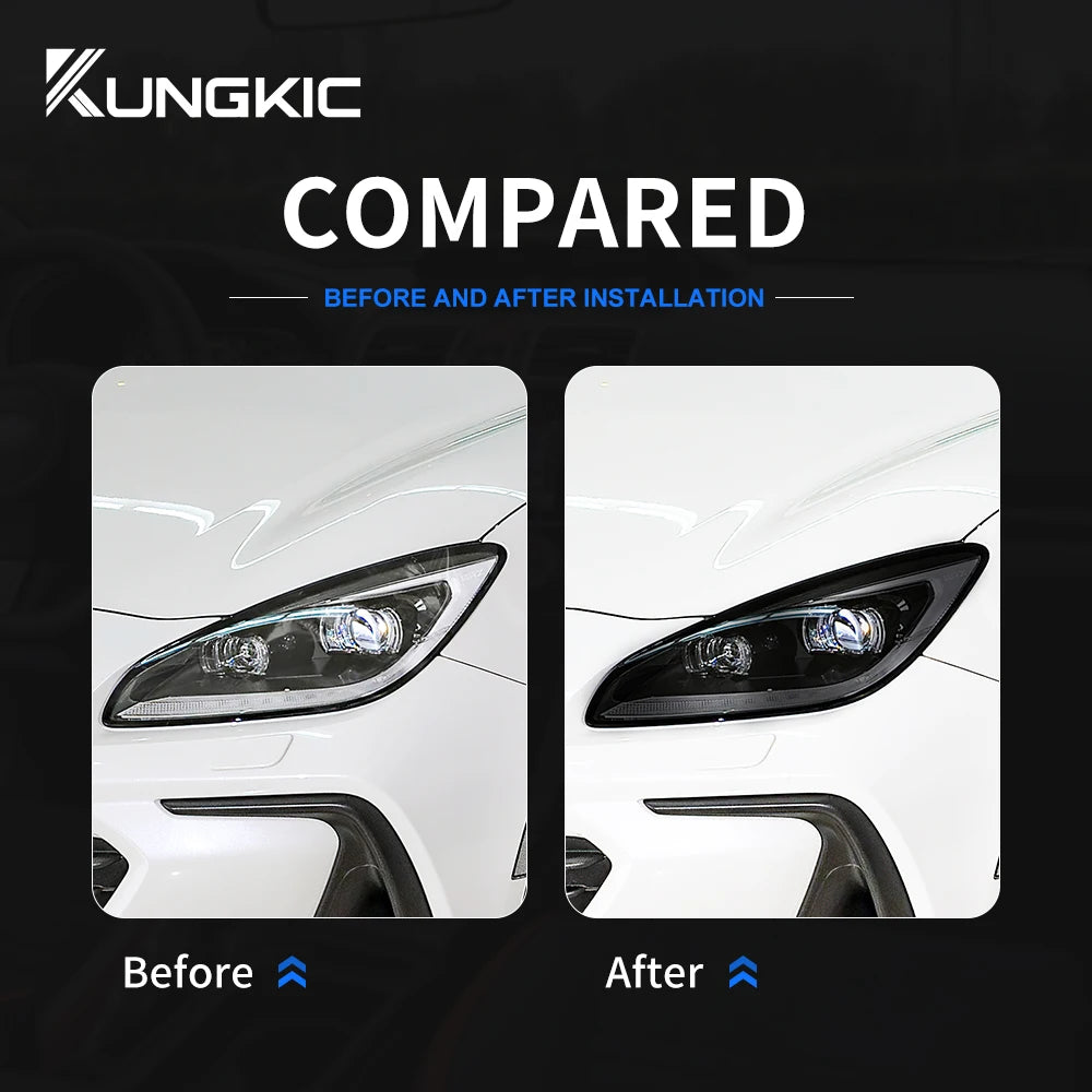 2PCS For Subaru BRZ GR86 2021 2022 2023 2024 Car Headlight Protective Film Front Light TPU Sticker Transparent Accessories