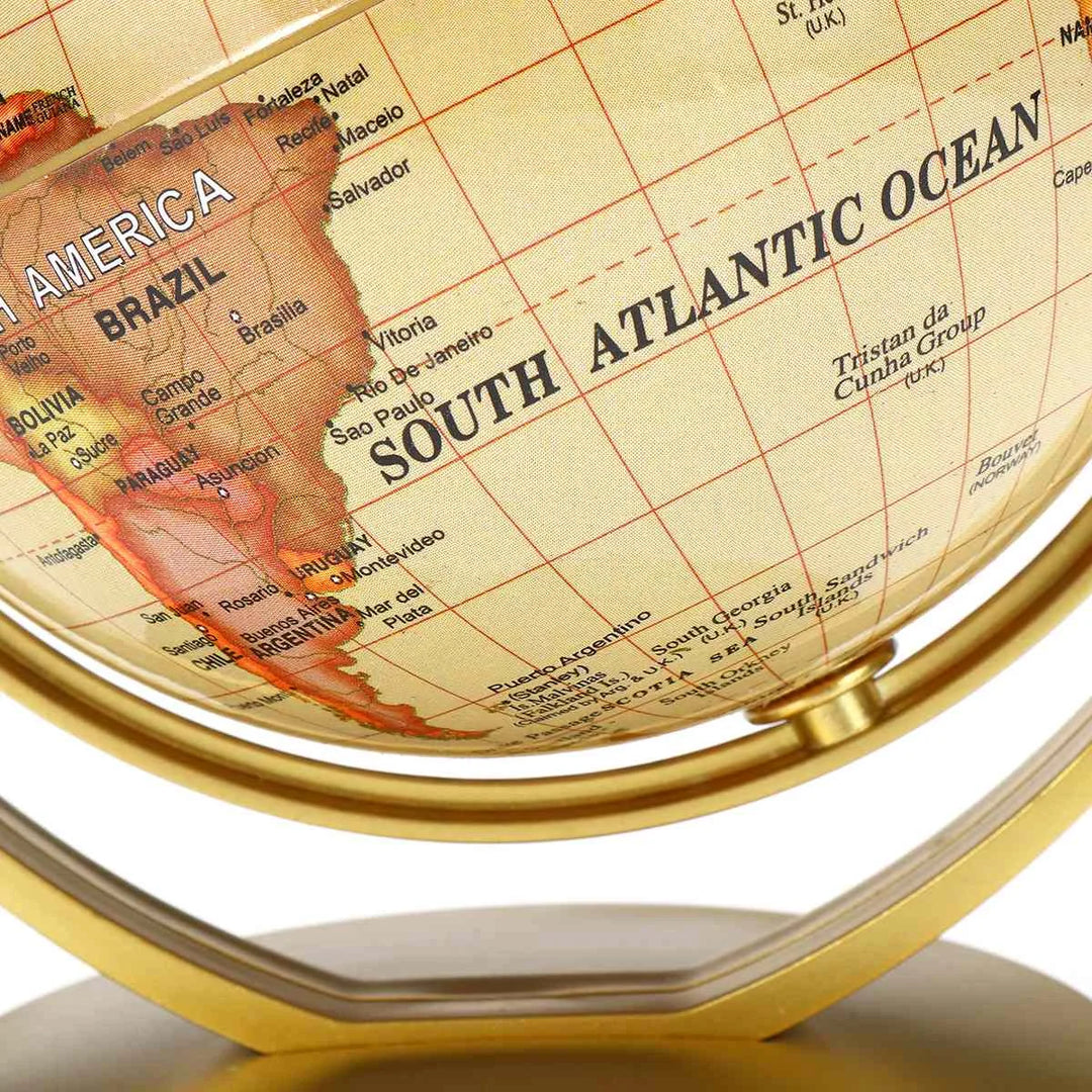 Retro World Globe Decoration Terrestrial Globe World Map Globe Modern Home Decor Geography Education Office Desk Accessories