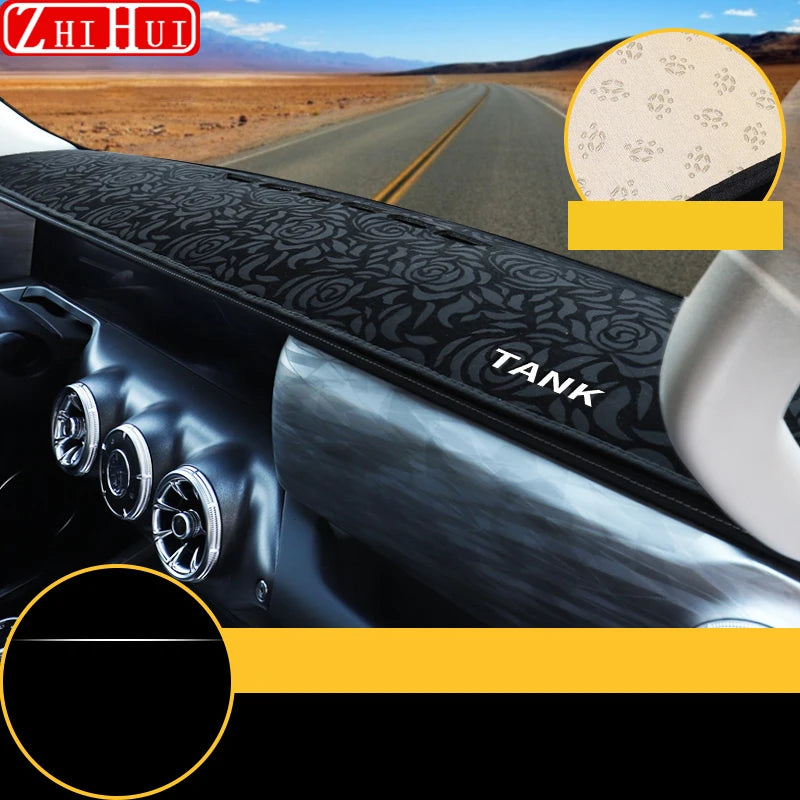 For Great Wall TANK 300 2021-2023 Car Styling Dash Mat Dashmat Dashboard Cover Sun Shade Dash Board Cover Carpet Accessories