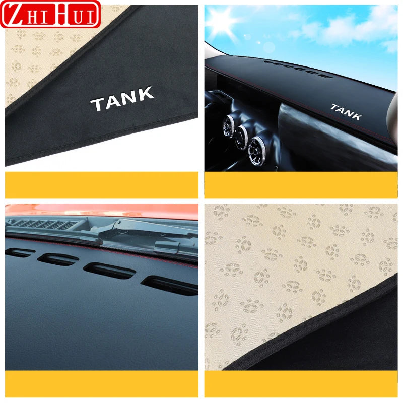 For Great Wall TANK 300 2021-2023 Car Styling Dash Mat Dashmat Dashboard Cover Sun Shade Dash Board Cover Carpet Accessories