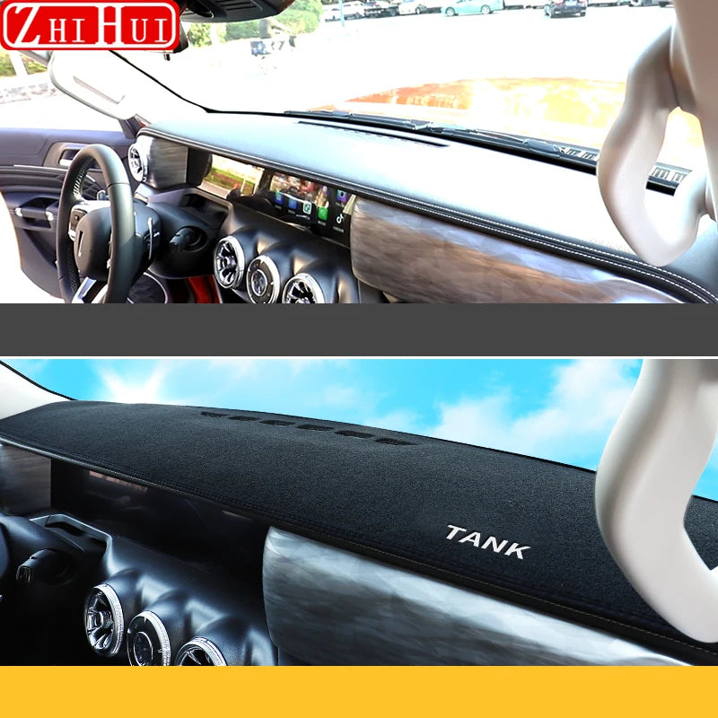 For Great Wall TANK 300 2021-2023 Car Styling Dash Mat Dashmat Dashboard Cover Sun Shade Dash Board Cover Carpet Accessories