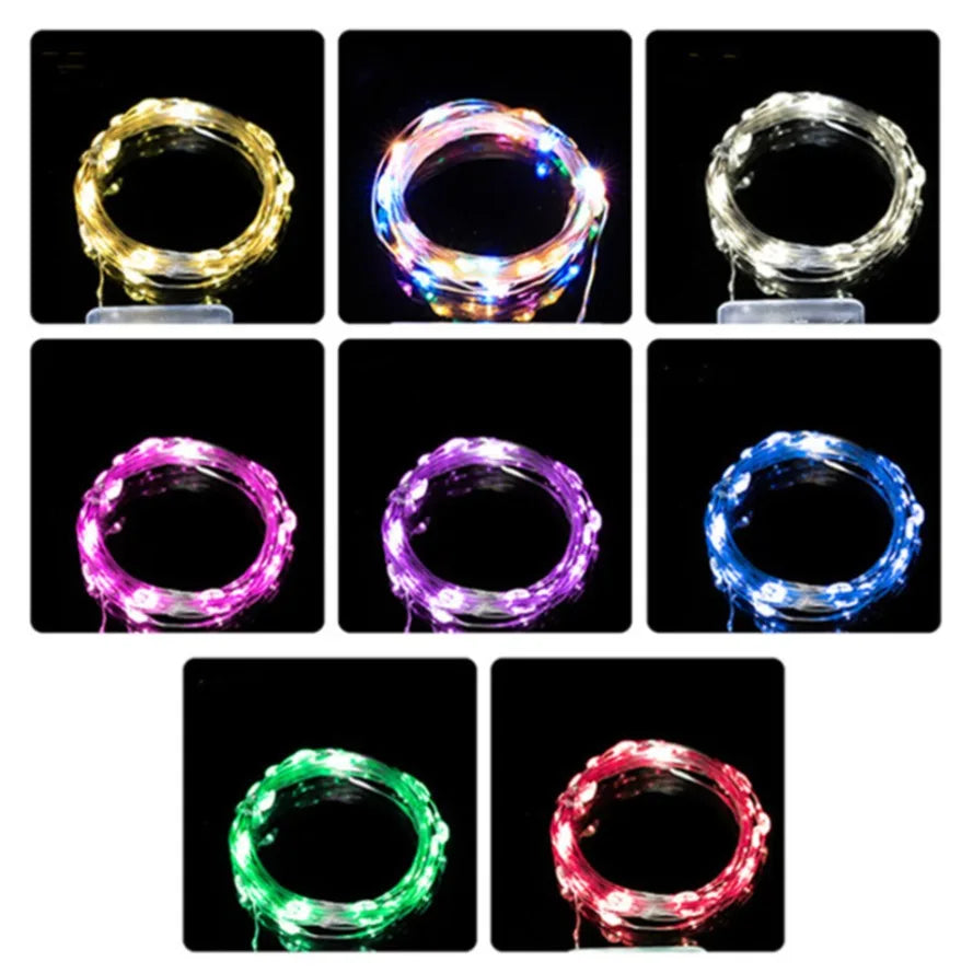 HHLZYH Copper Wire LED String Lights 10M 20M 30M Holiday Lighting Fairy Garland for Christmas Tree Wedding Party Decoration