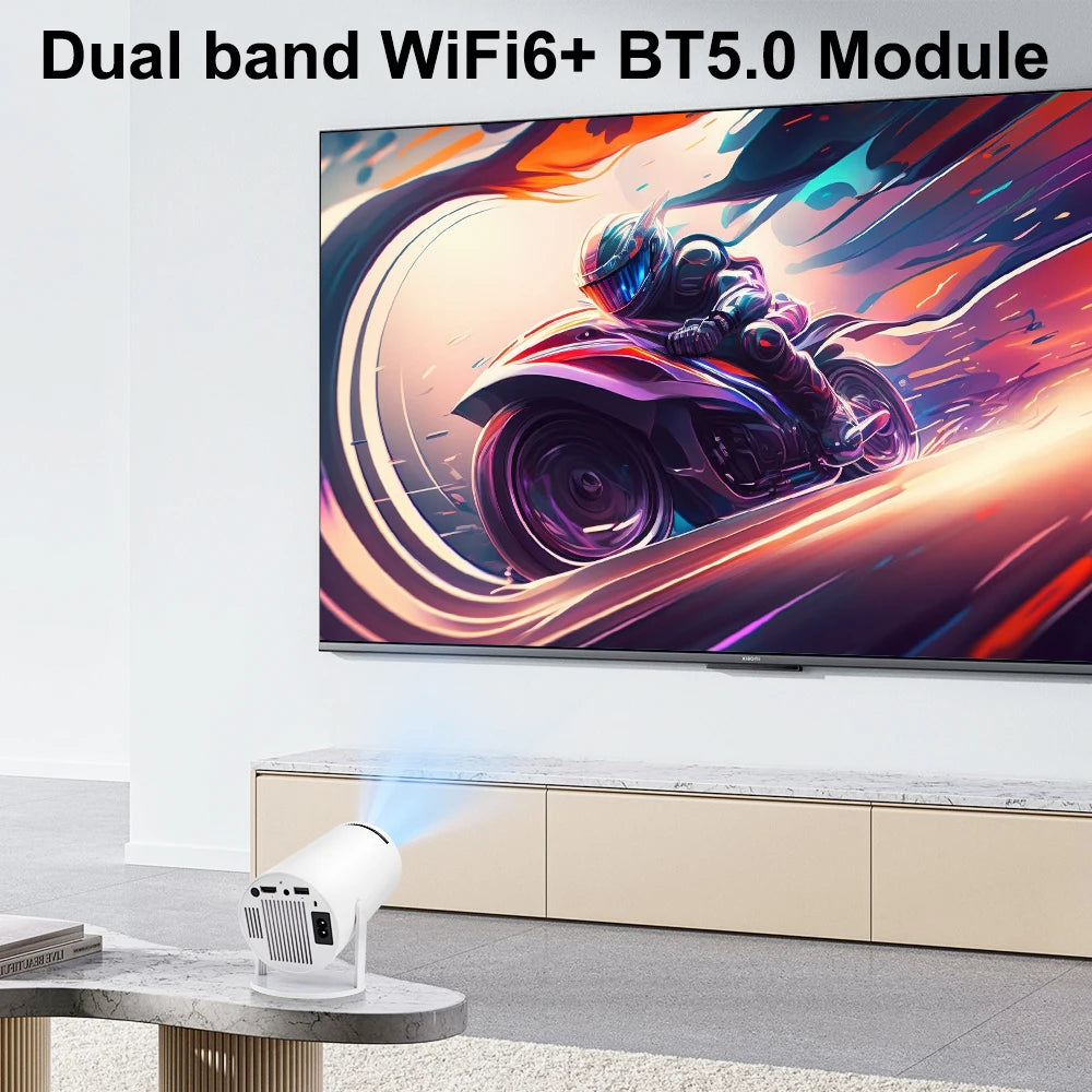 HDAYPRO MINI Projector 4K Android 11.0 WIFI BT5.0 HY300 Portable Projctor Smart Home Cinema 720P Outdoor 1080P 4K Movie From HD