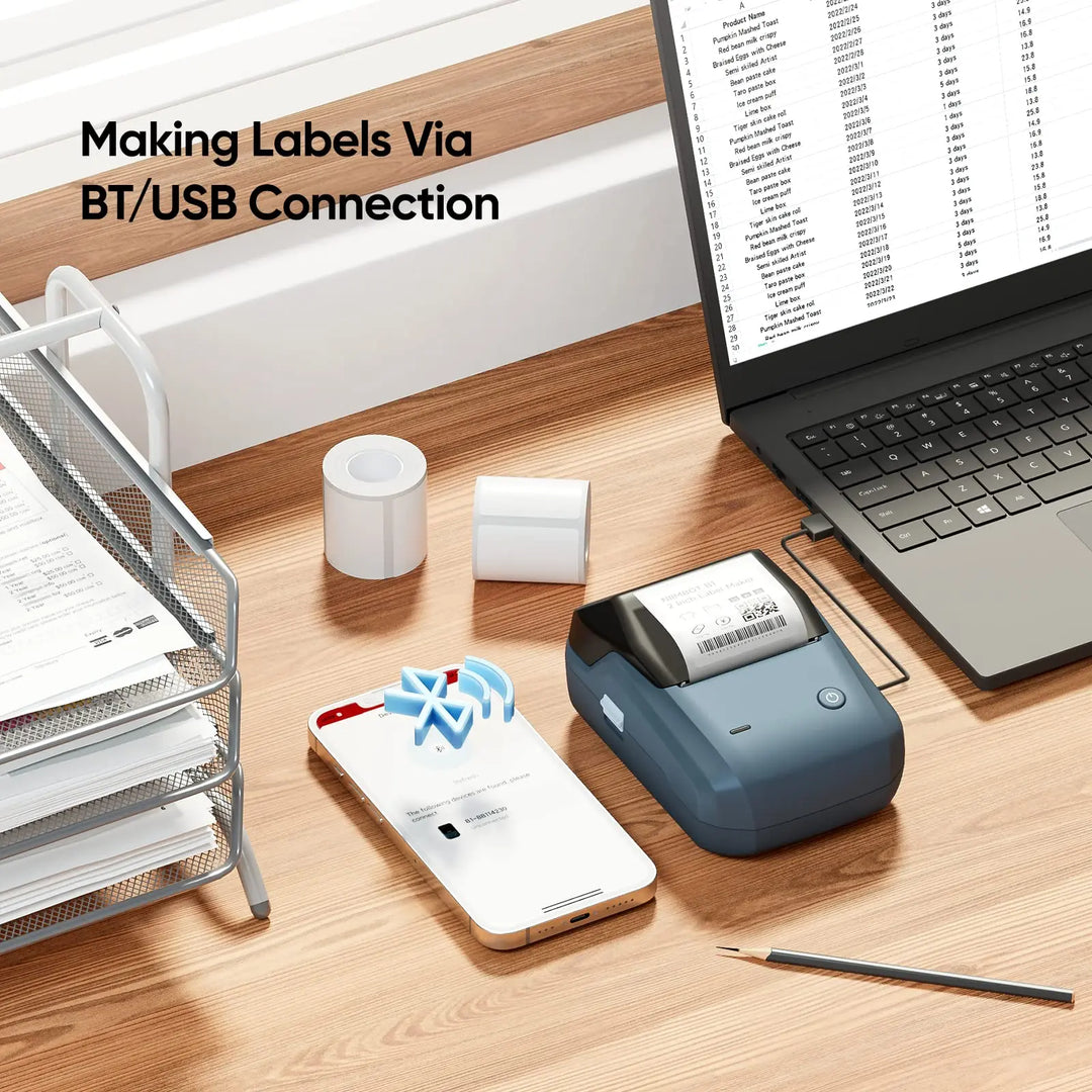 B21 B1 Niimbot Portable Bluetooth Label printer Mini Pocket Sticker Maker Thermal Adhesive Mahcine for Phone Home Office Use