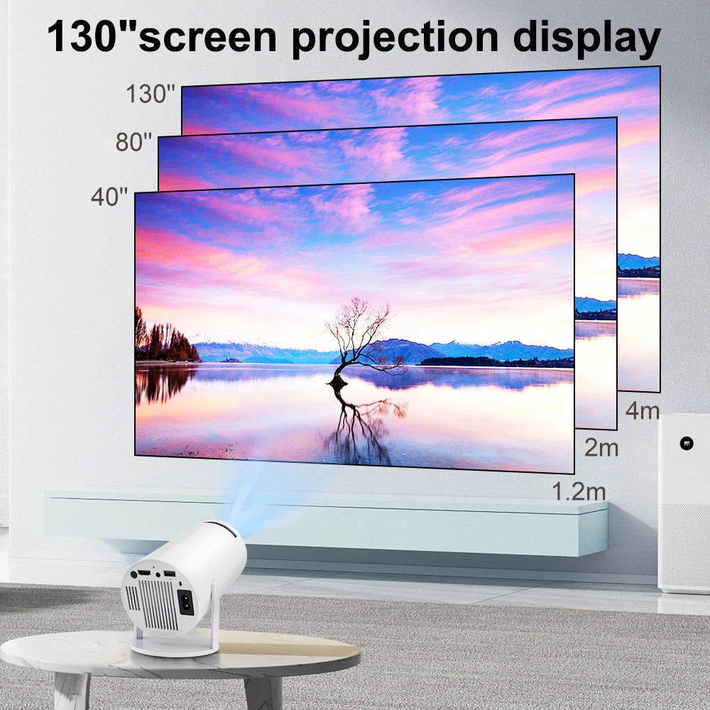 HDAYPRO MINI Projector 4K Android 11.0 WIFI BT5.0 HY300 Portable Projctor Smart Home Cinema 720P Outdoor 1080P 4K Movie From HD